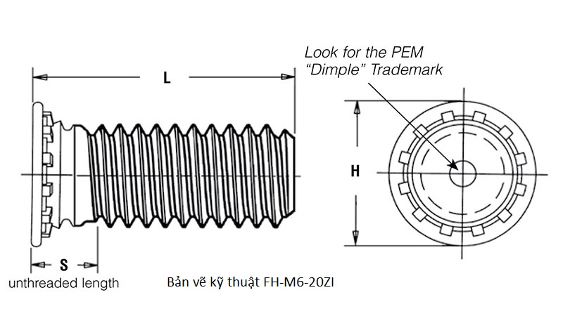 Bản vẽ kỹ thuật FH-M6-20ZI