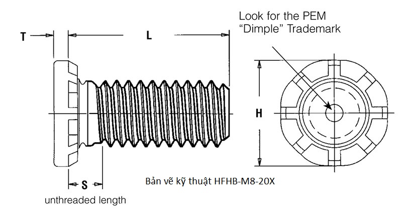 Bản vẽ kỹ thuật HFHB-M8-20X